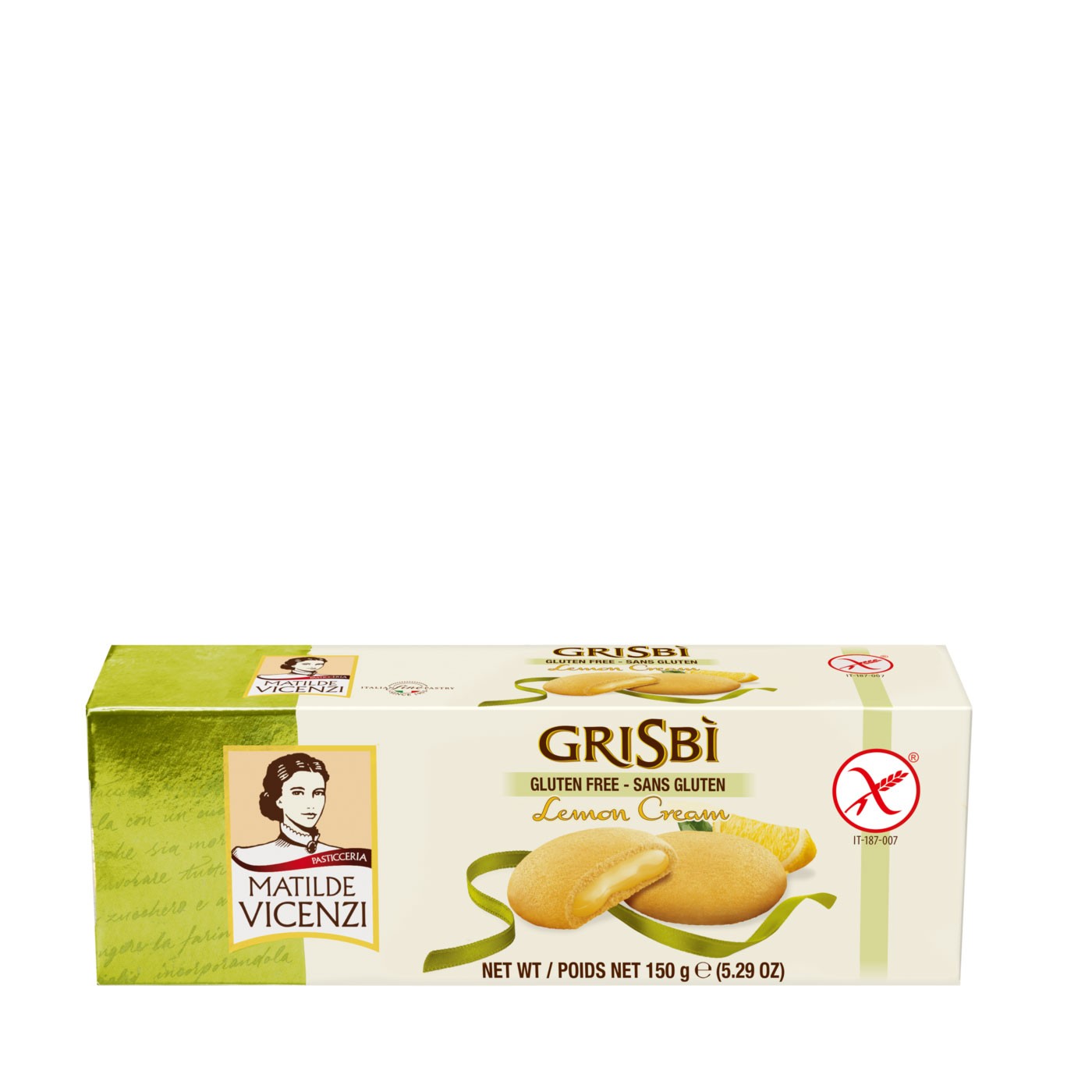 Grisbì Gluten-Free Lemon Cream-Filled Cookies 5.29 oz