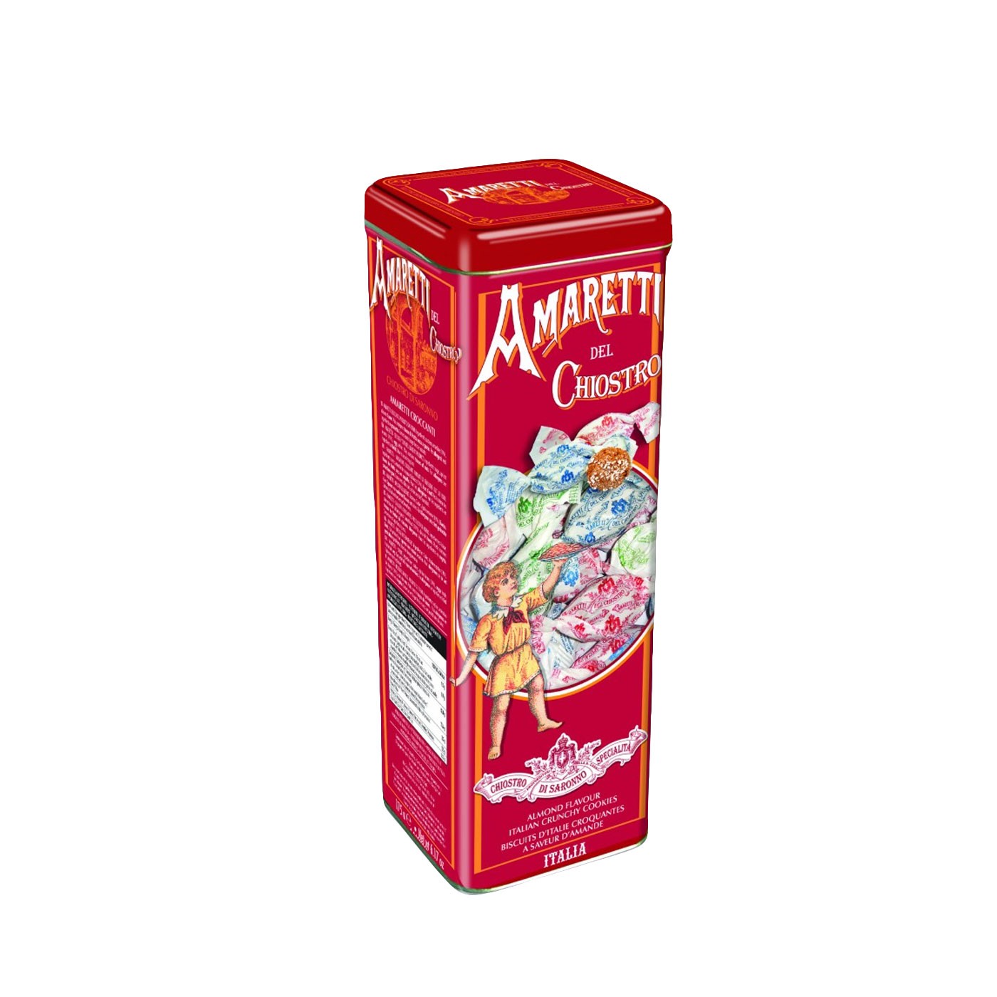Crunchy Amaretti Cookies in Tower Tin 6.3 oz - Chiostro di Saronno | Eataly.com
