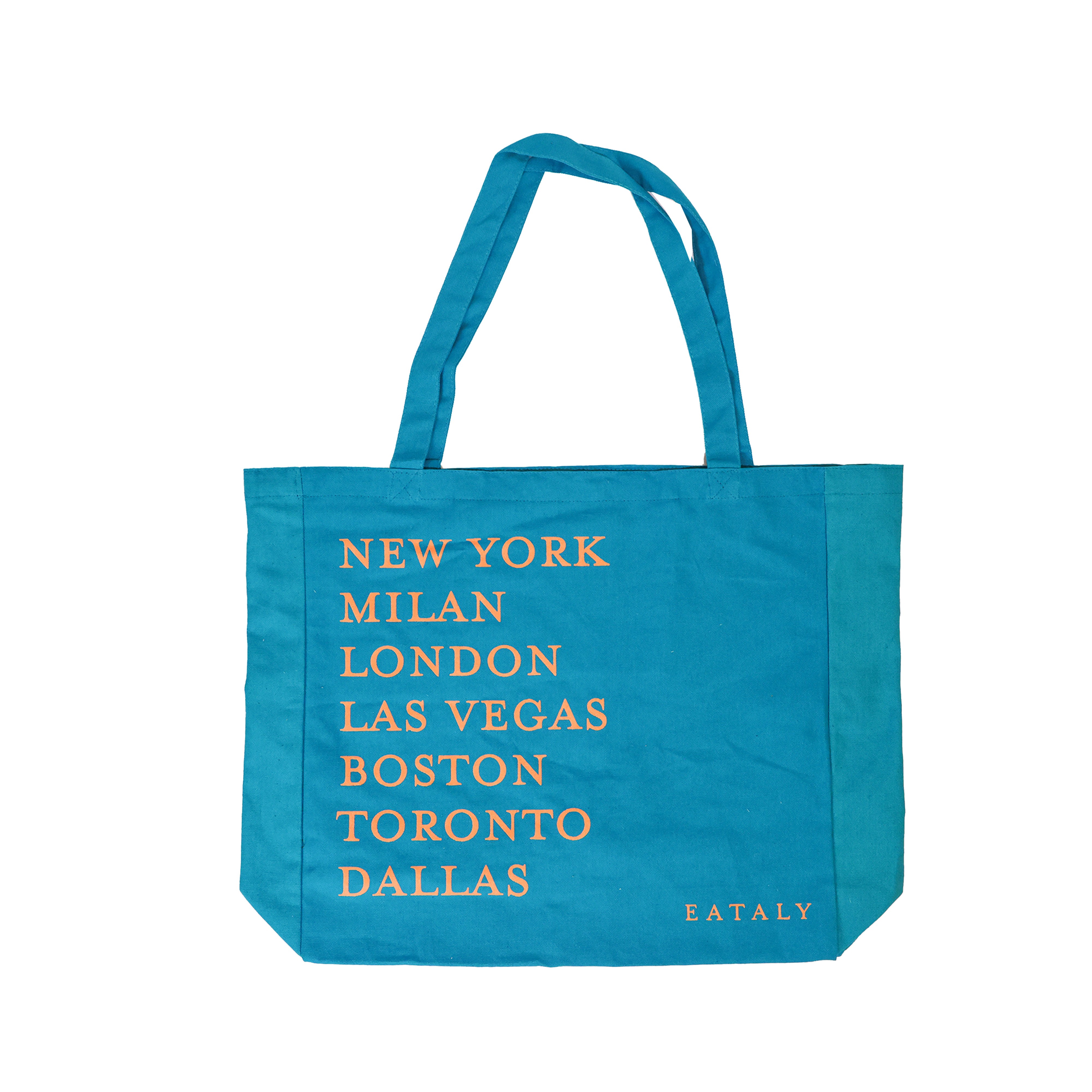 Mosaic Blue & Coral Pink Linen Bag