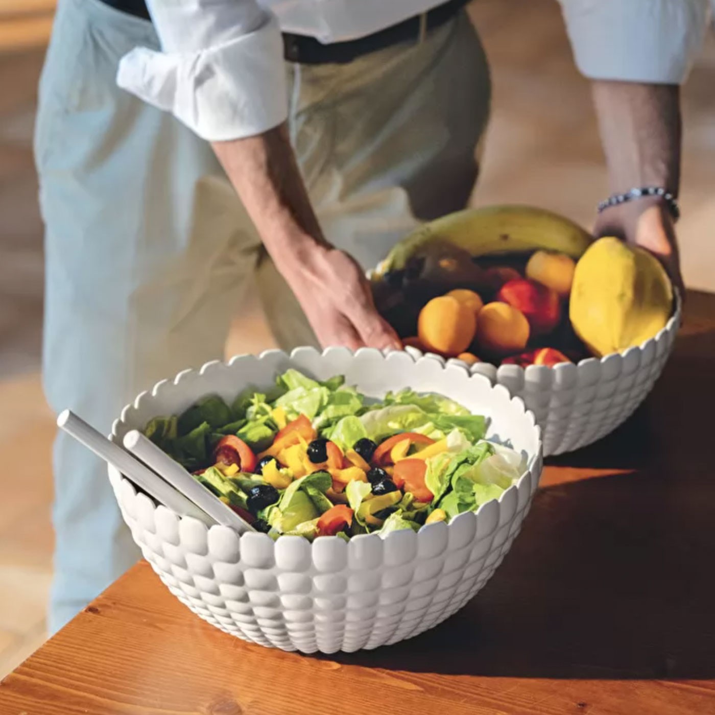 Tierra de Guzzini salad servers by Matiere Bussiere