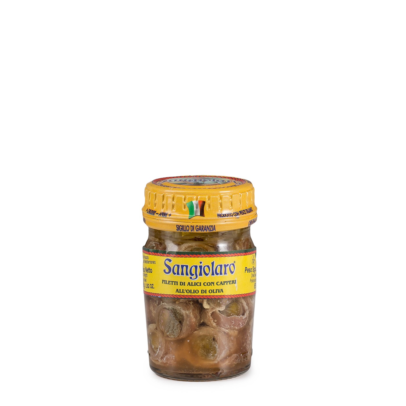 Anchovies with Capers in Oil 2.8 oz Sangiolaro Eataly