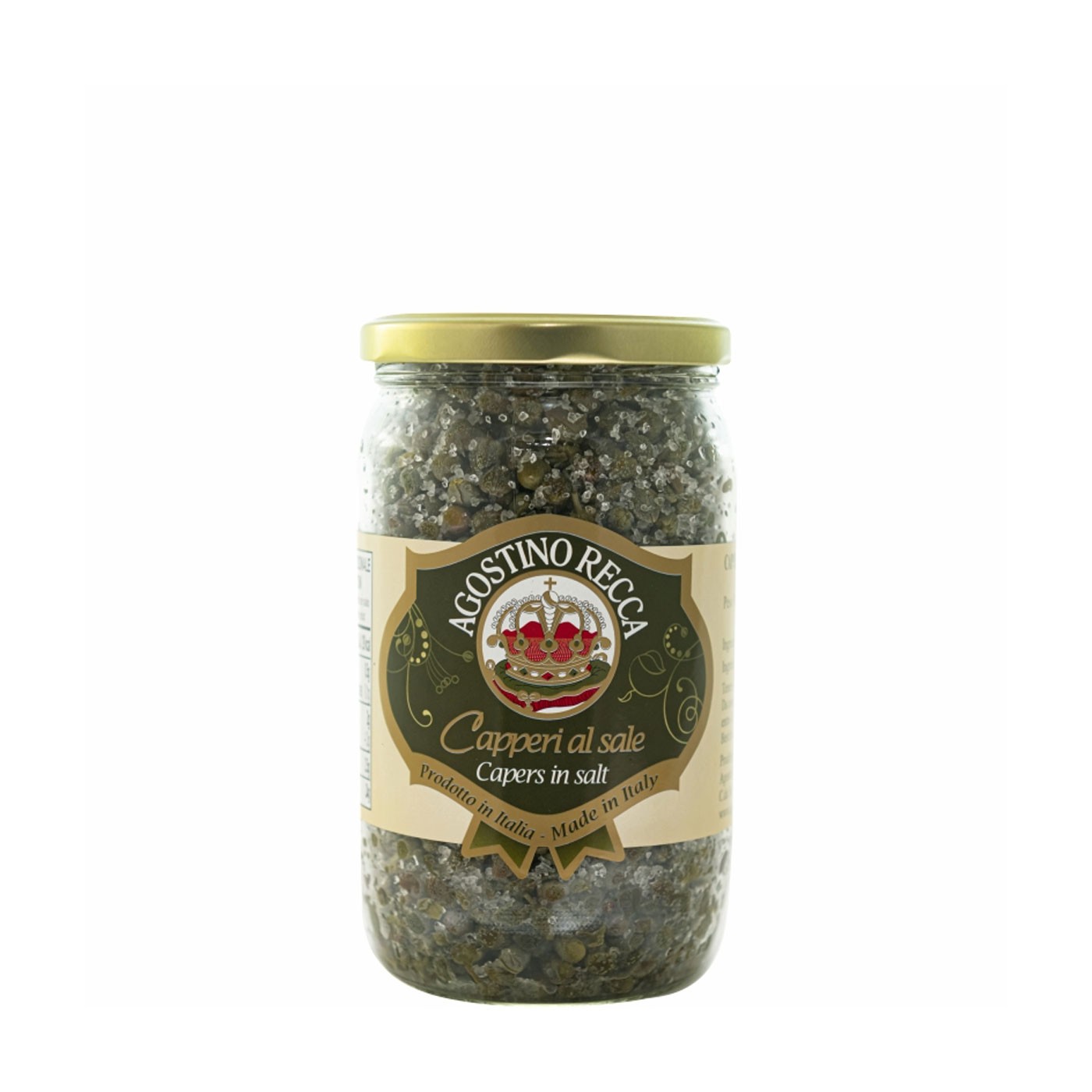 Capers In Salt Jar 25.4 oz Agostino Recca Eataly