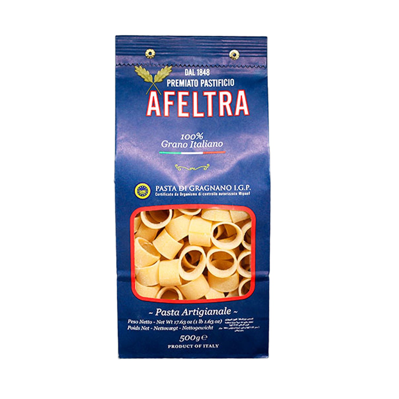 100% Italian Grain Calamari Pasta 17.6 oz - Afeltra