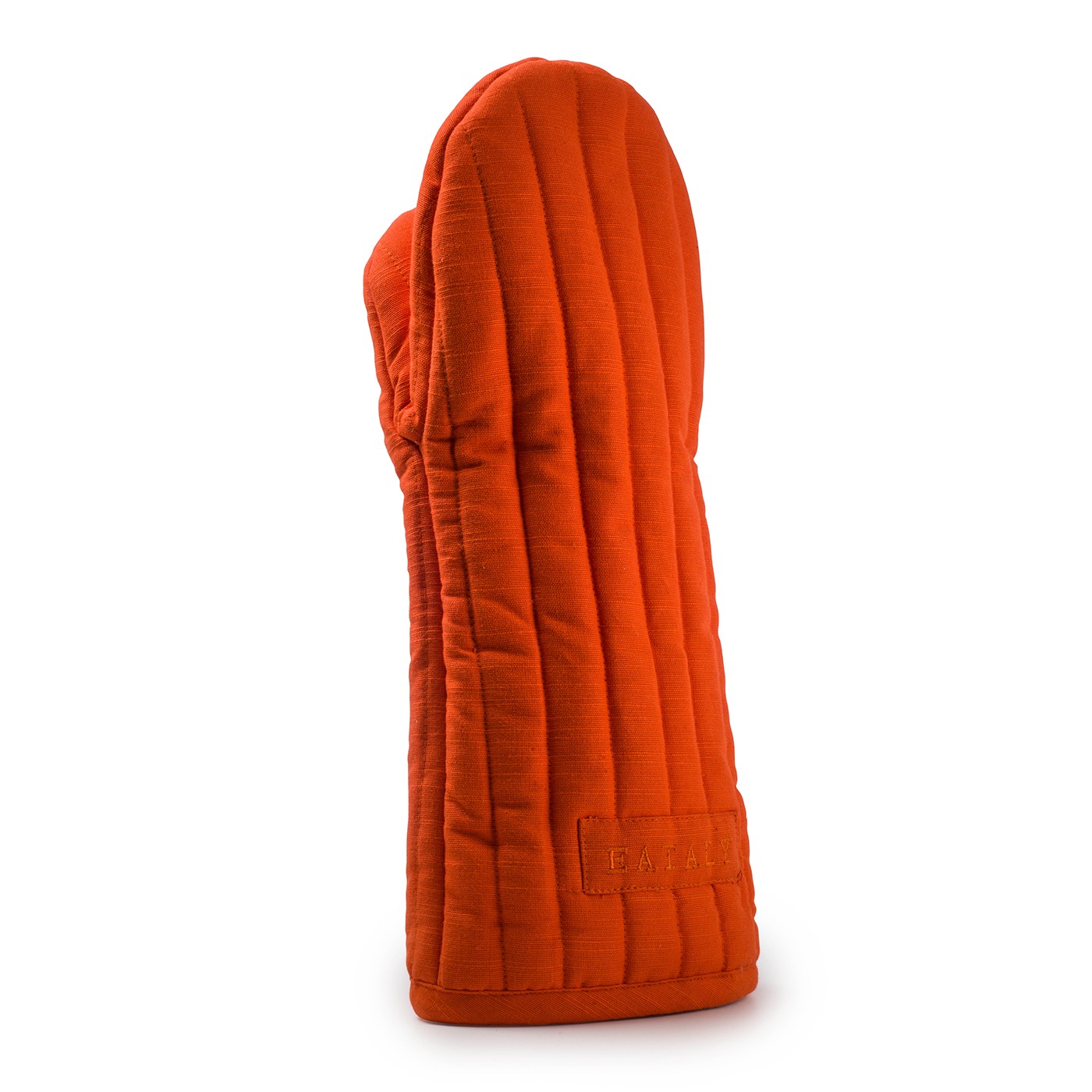 orange oven mitts