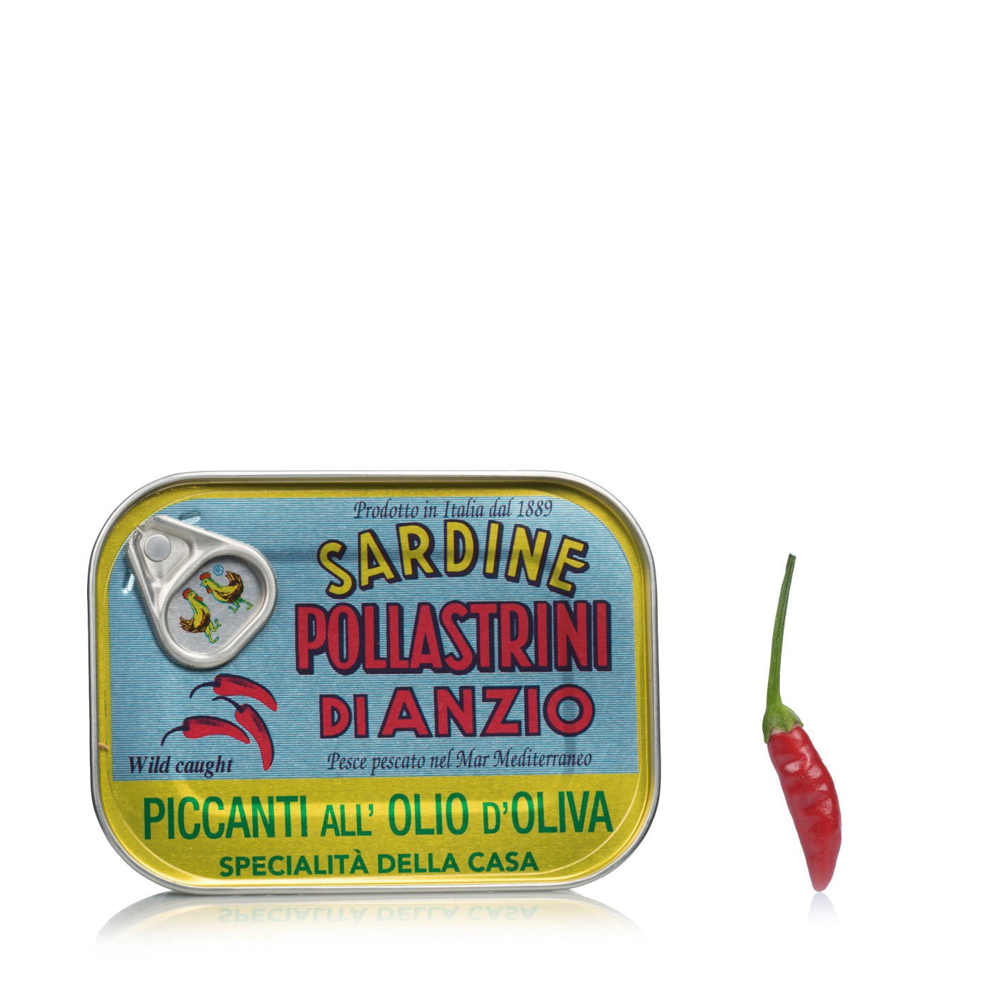 Spicy Sardines In Olive Oil 3.52 oz - Pollastrini | Eataly.com