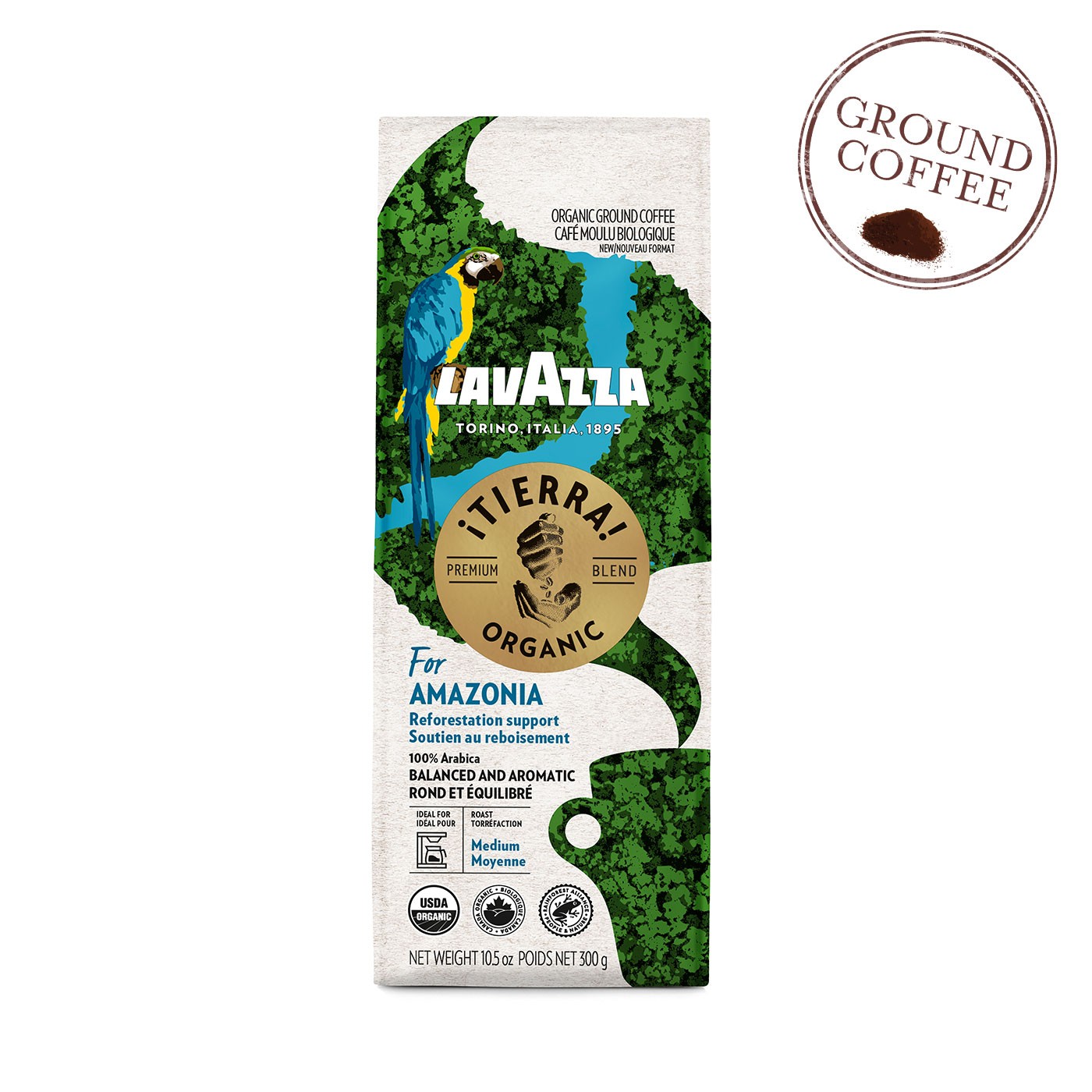 Organic ¡Tierra! Amazonia Ground Coffee 10.5 oz - Lavazza | Eataly.com