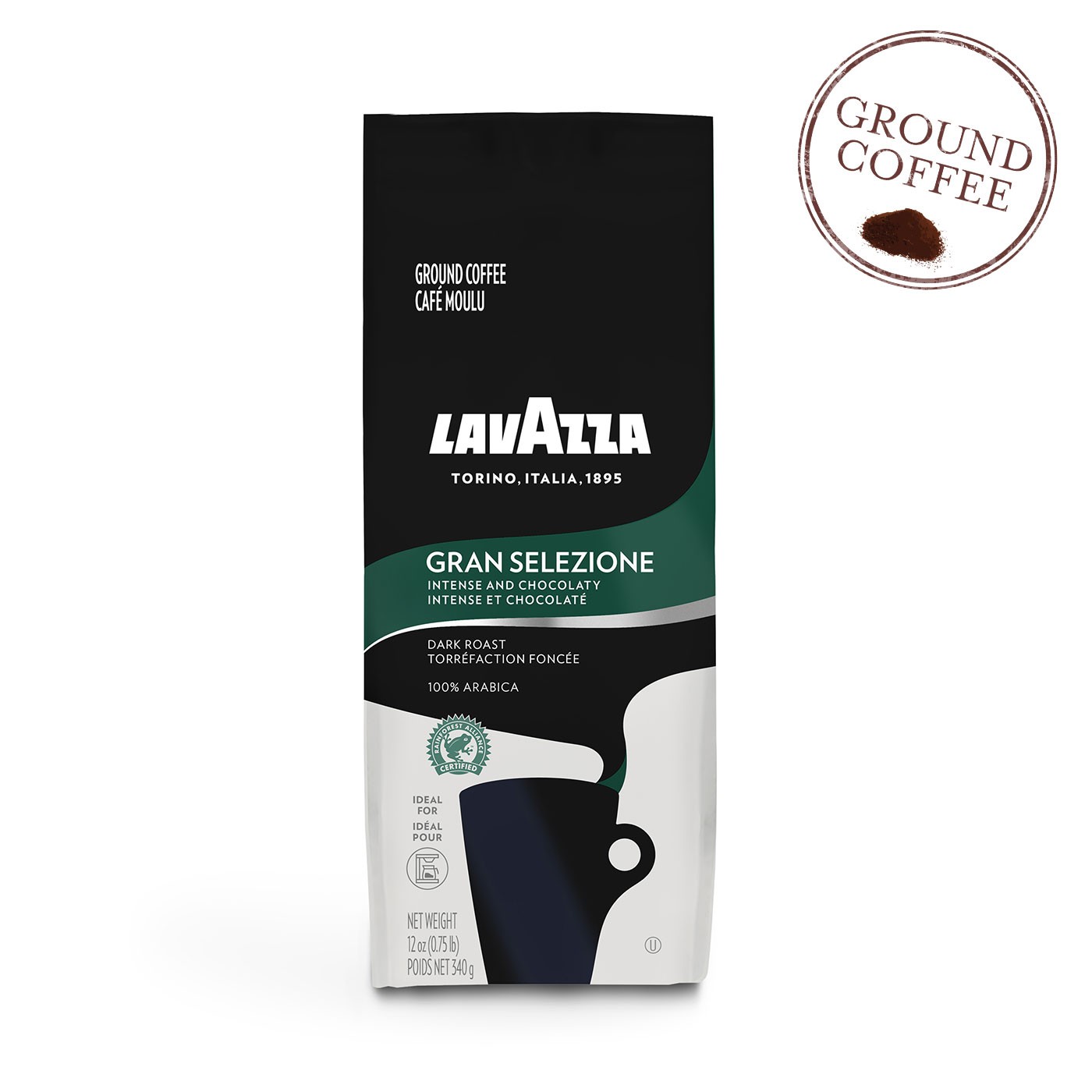 Gran Selezione Dark Roast Coffee 12 oz - Lavazza