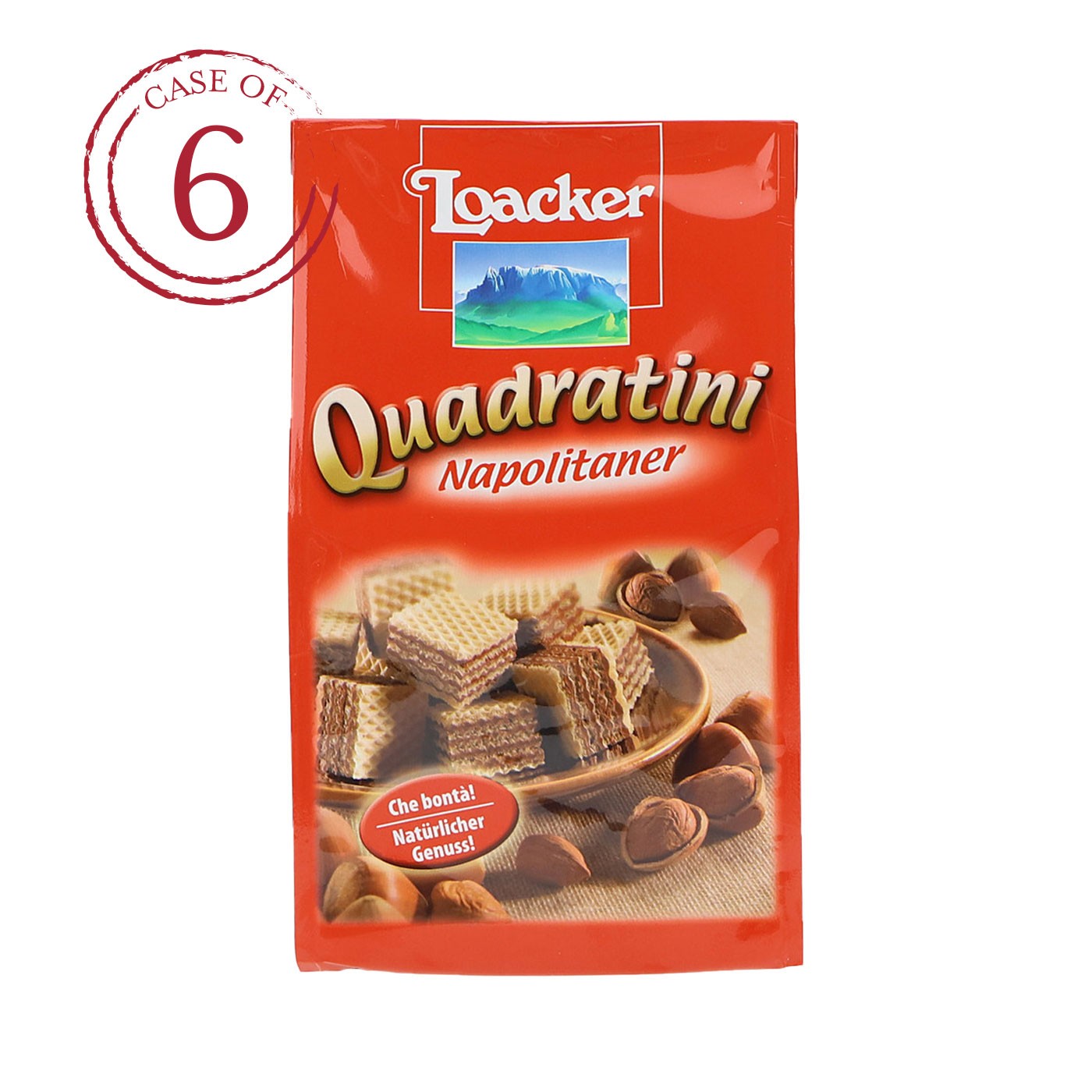 Hazelnut Quadratini 4.4 oz Case of 6 Loacker Eataly