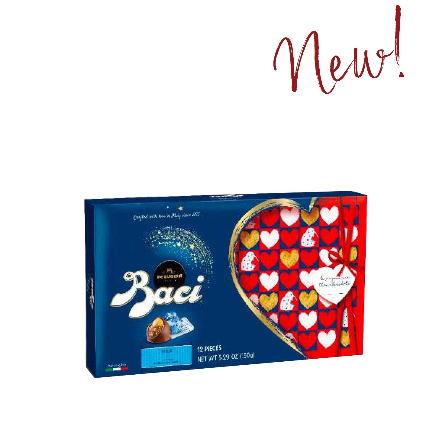 12 pieces Baci Dark Chocolates in Valentine's Day Box 5.29oz Eataly