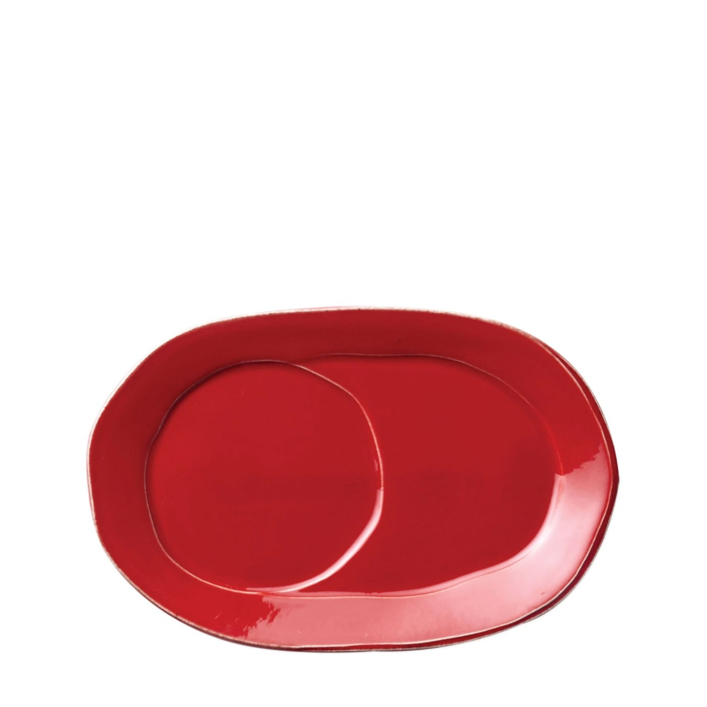 Lastra Red Oval Tray