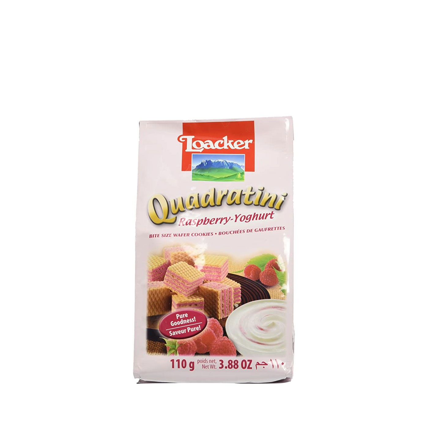 Raspberry and Yogurt Quadratini 7.7 oz Loacker Eataly