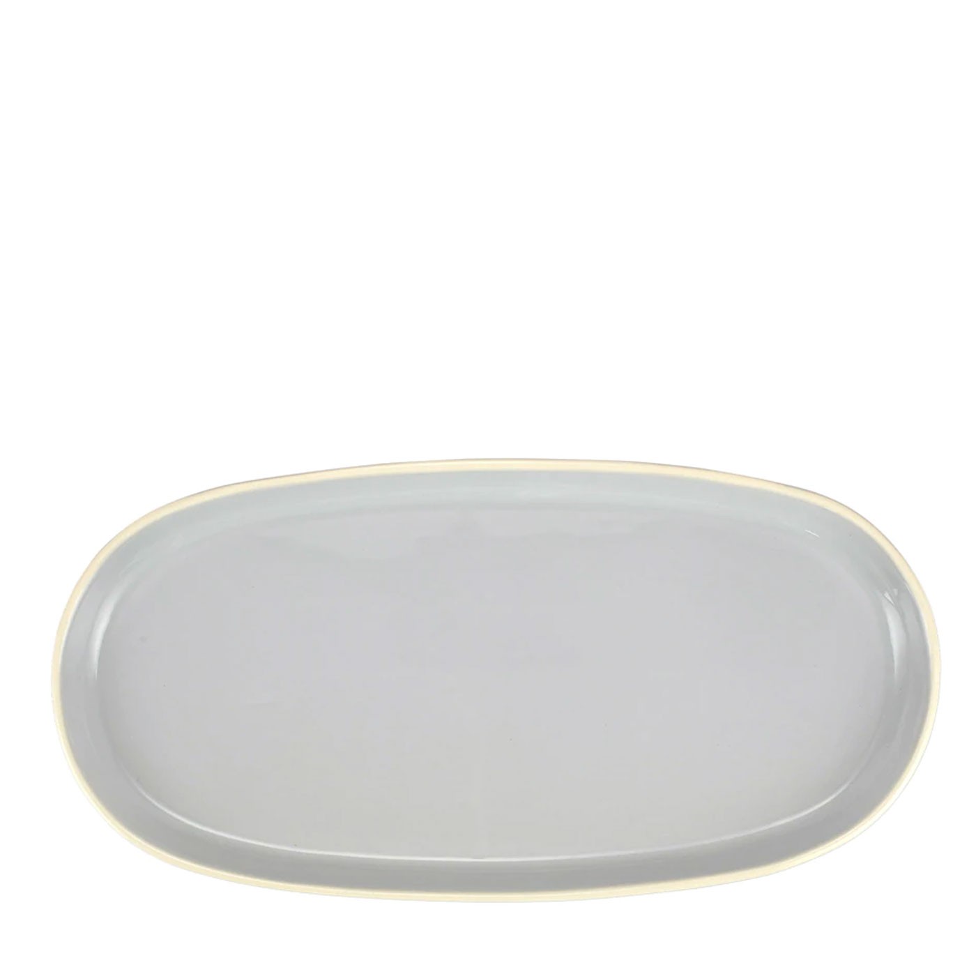Chroma Light Gray Narrow Oval Platter