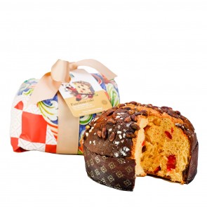 Pistachio and Cherry Chocolate Covered Panettone 17.6 oz
