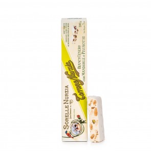 Soft White Torrone with Pistachios and Almonds 7.1 oz