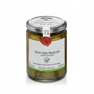 Whole Green Nocellara del Belice Olives in Brine 10 oz