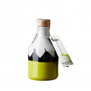 Extra Virgin Olive Oil in Hand-painted Ceramic Bottle 3.5 oz