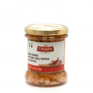 Tuna Chunks with Hot Calabrese Chili Peppers 6 oz