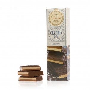 Cremino Dark Chocolate Coated Two Flavors Gianduja 7 oz