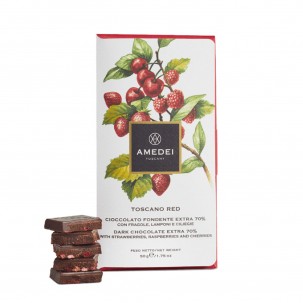 Toscano Red - 70% Dark Chocolate Bar with Red Berries 1.7 oz