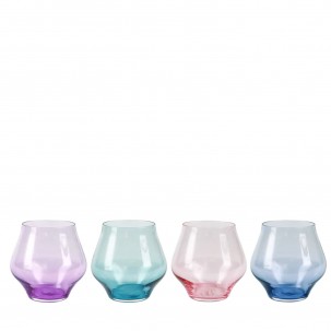 Contessa Assorted Stemless Wine Glasses - Set of 4