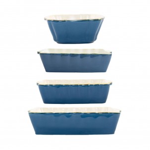 Italian Bakers Blue Four-Piece Bakeware Essentials Set