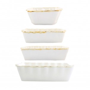 Italian Bakers White Four-Piece Bakeware Essentials Set