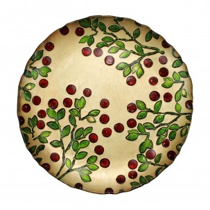 Cranberry Glass Salad Plate