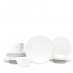 Lastra White Sixteen-Piece Place Setting