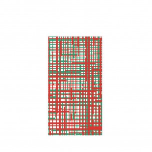 Papersoft Plaid Green & Red Guest Towels