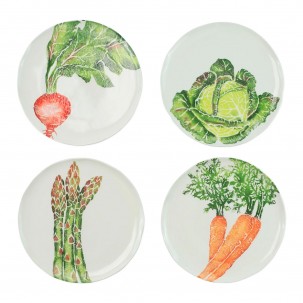 Spring Vegetables Assorted Pasta Bowls - Set of 4