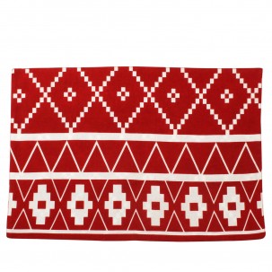 Bohemian Linens Holiday Red Reversible Placemats - Set of 4
