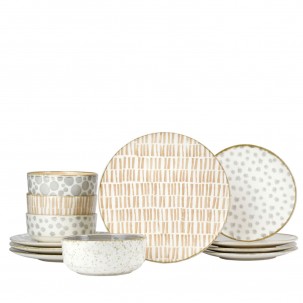Earth Assorted Twelve-Piece Place Setting