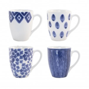 Santorini Assorted Mugs - Set of 4